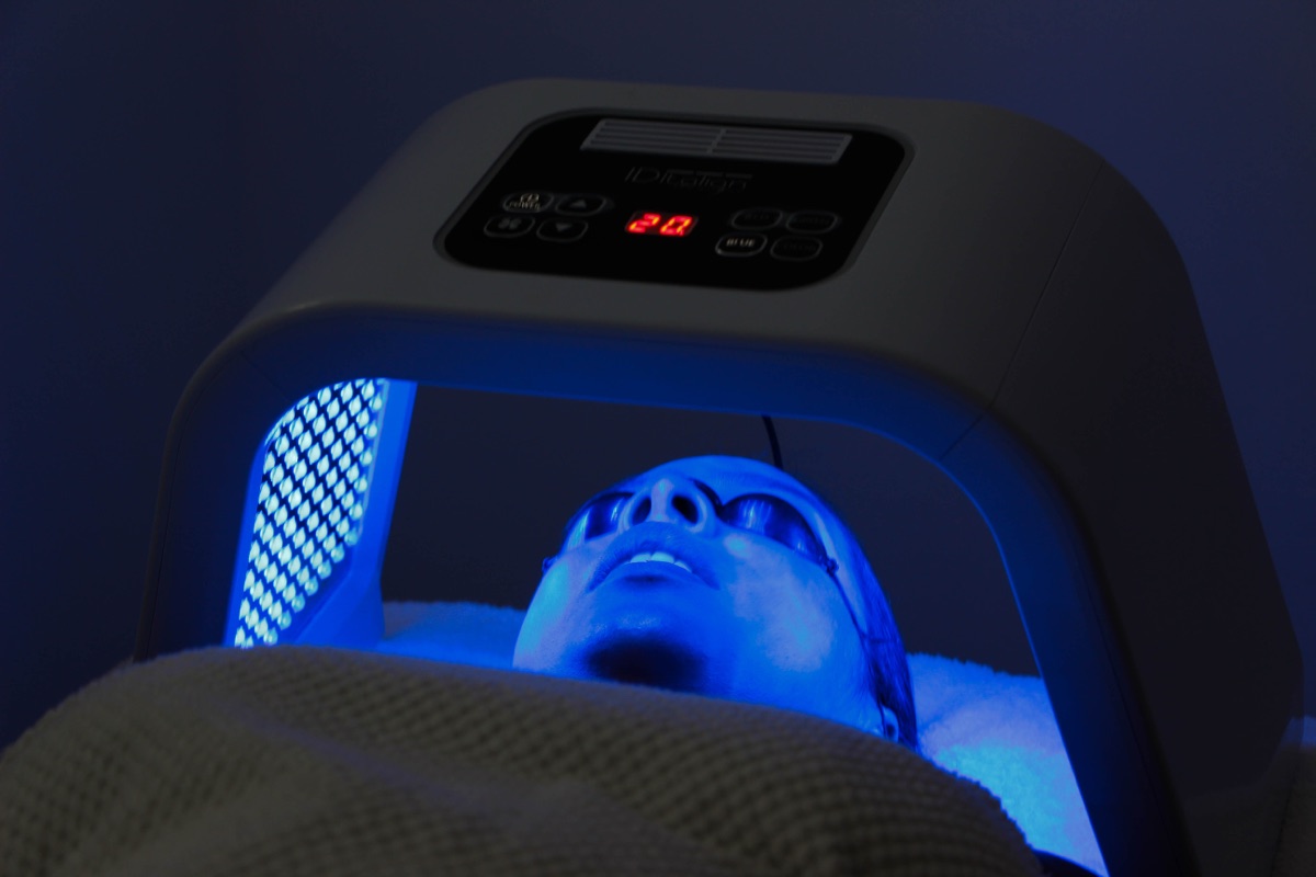 Mascarilla LED de luz azul