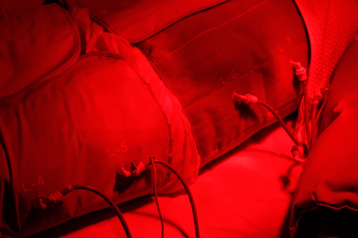 Botas de presoterapia con luz roja